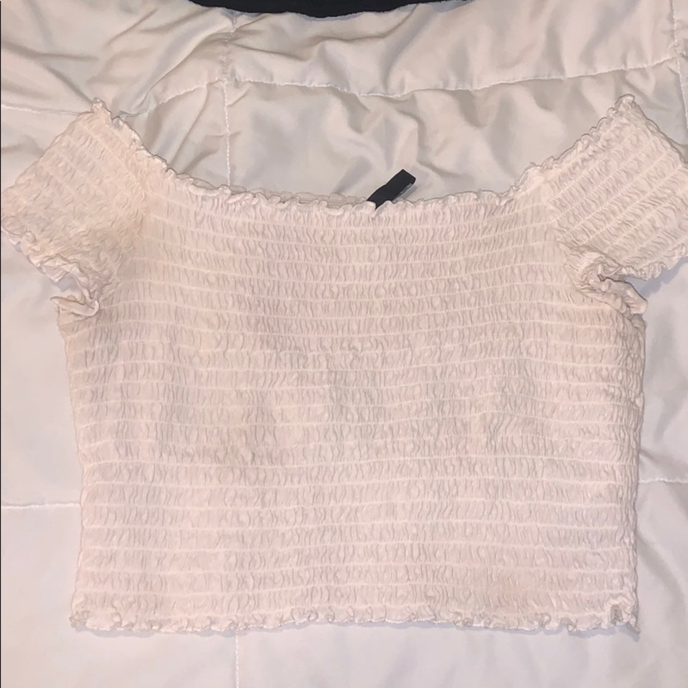 H&M white crop top